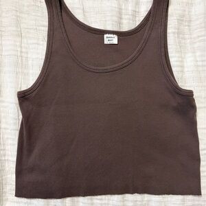 Sunday Best Brown Carey Cropped Tank